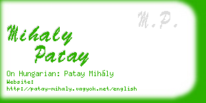mihaly patay business card